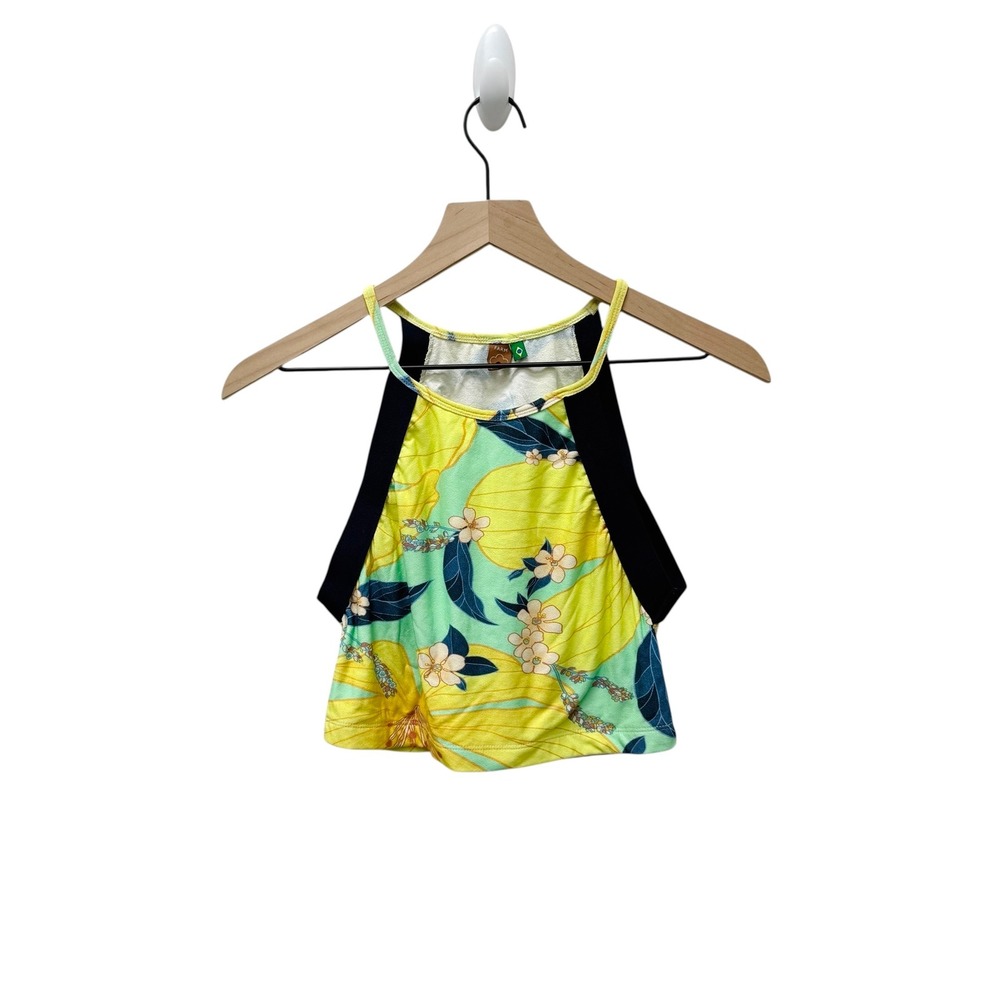 FARM Rio Tropical Floral Print‎ Sleeveless Crop Top Women's Size Small